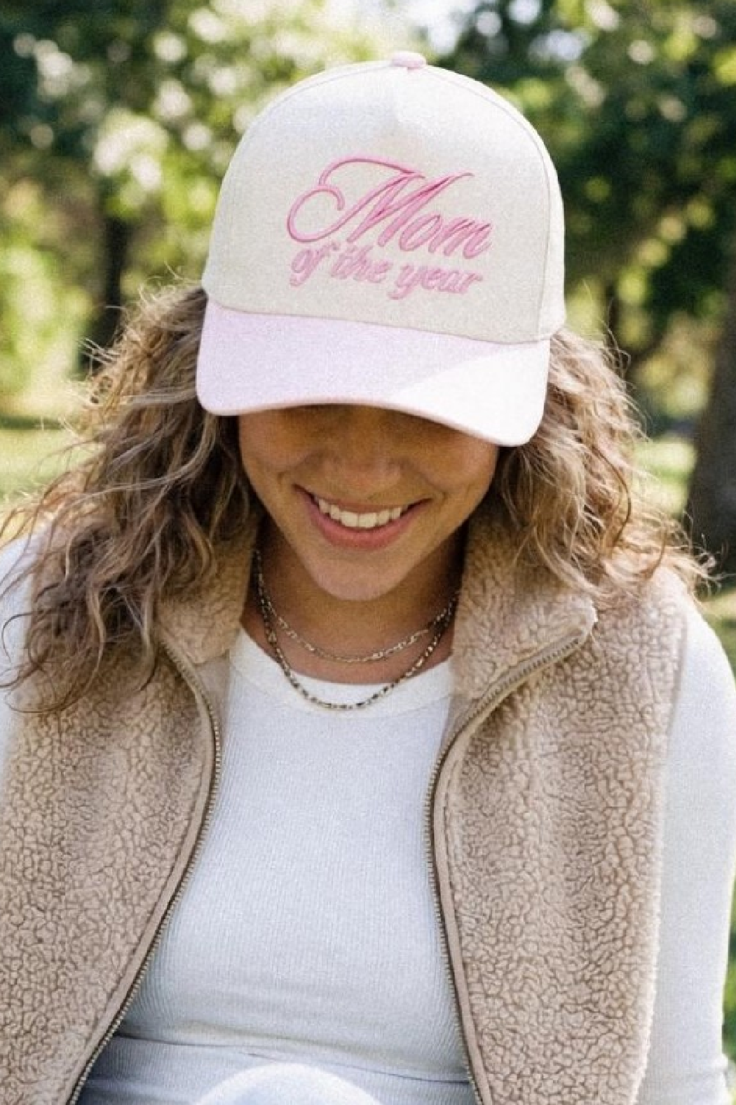 Fancy Embroidered Mom of the Year Cap