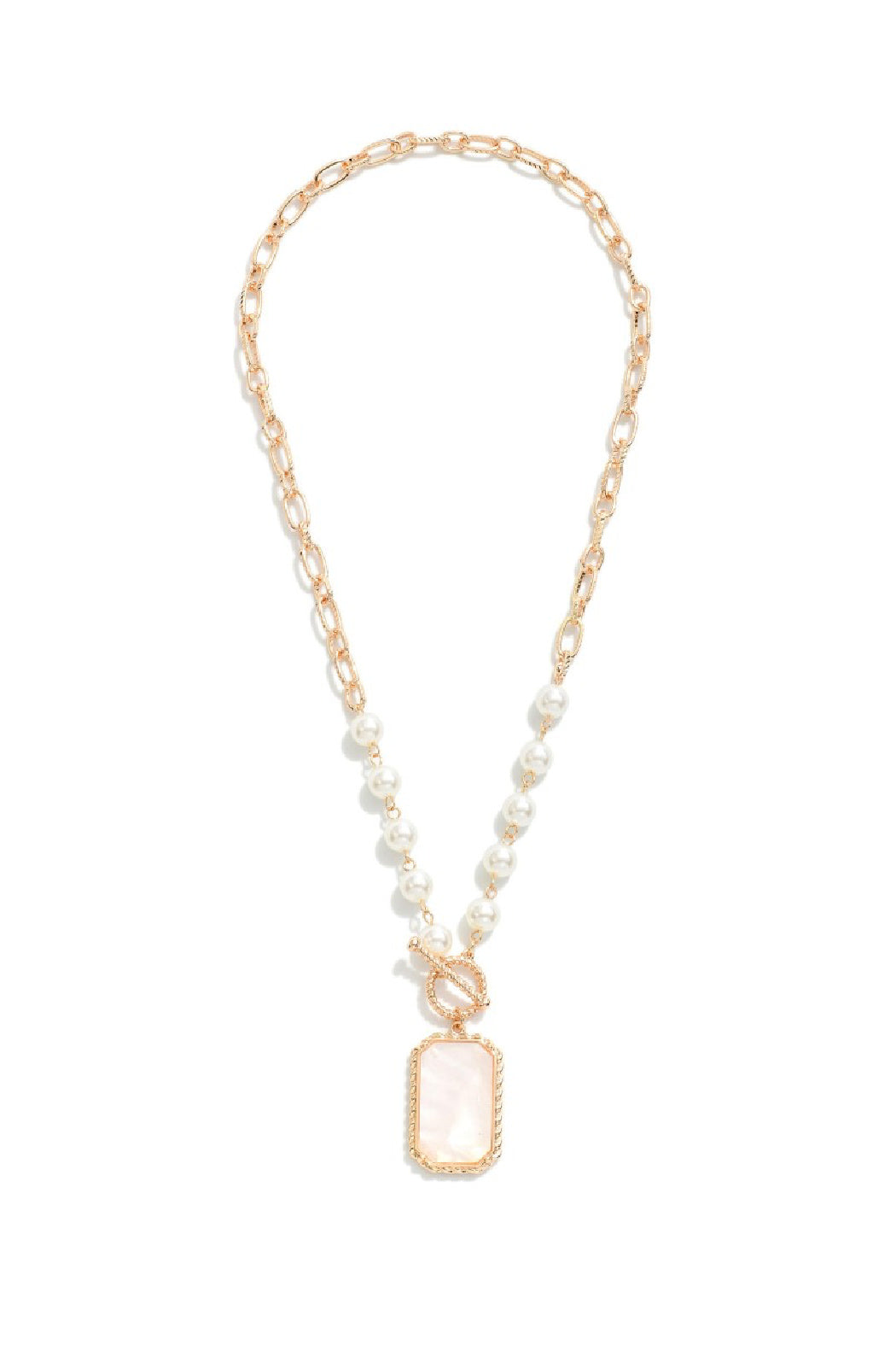 Mother Of Pearl Toggle Necklace