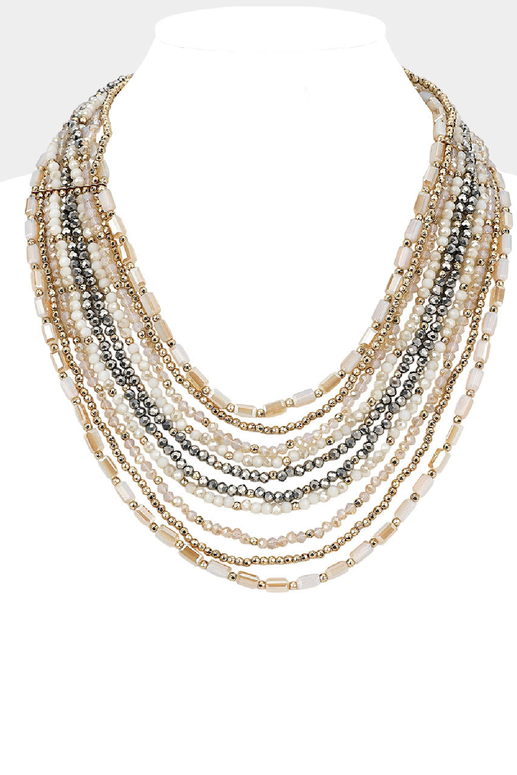 Faceted Bead Statement Necklace