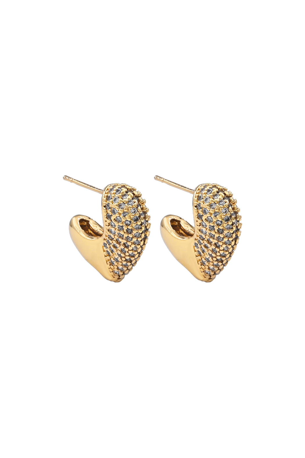 Gold Plated Heart Hoop Earrings