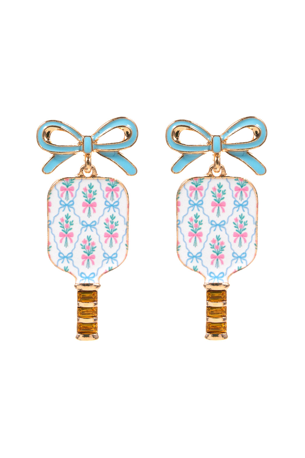Pickleball Bow Earrings