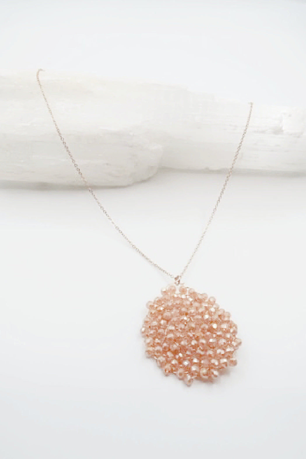 Beige Crystal Necklace