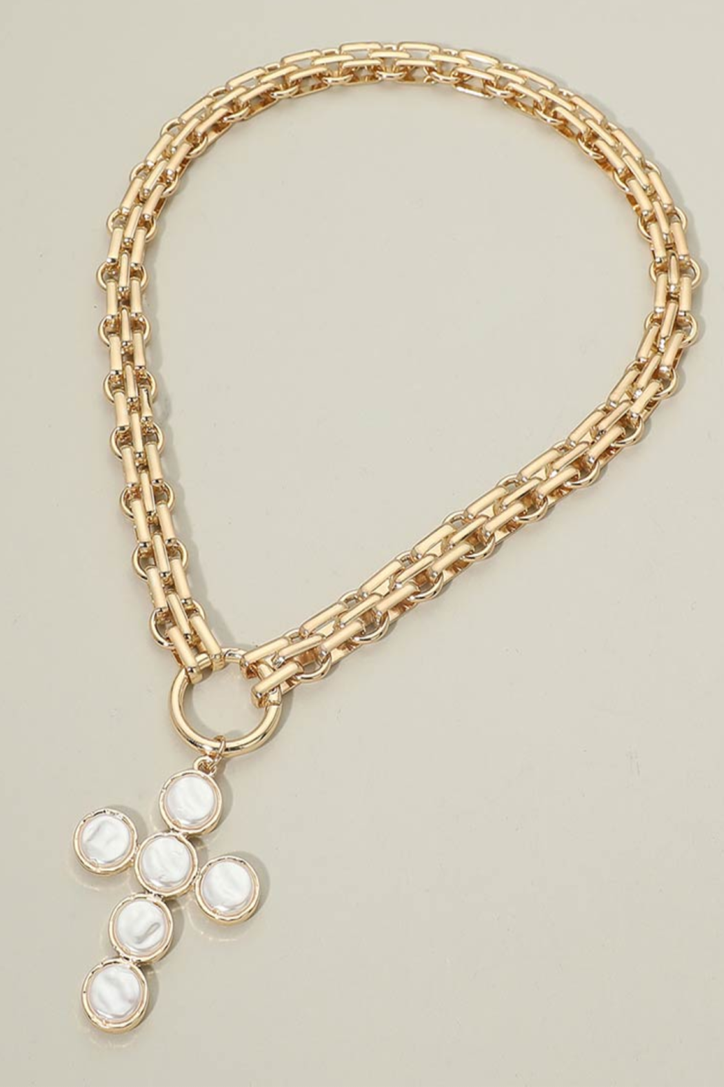 Pearl Cross Necklace