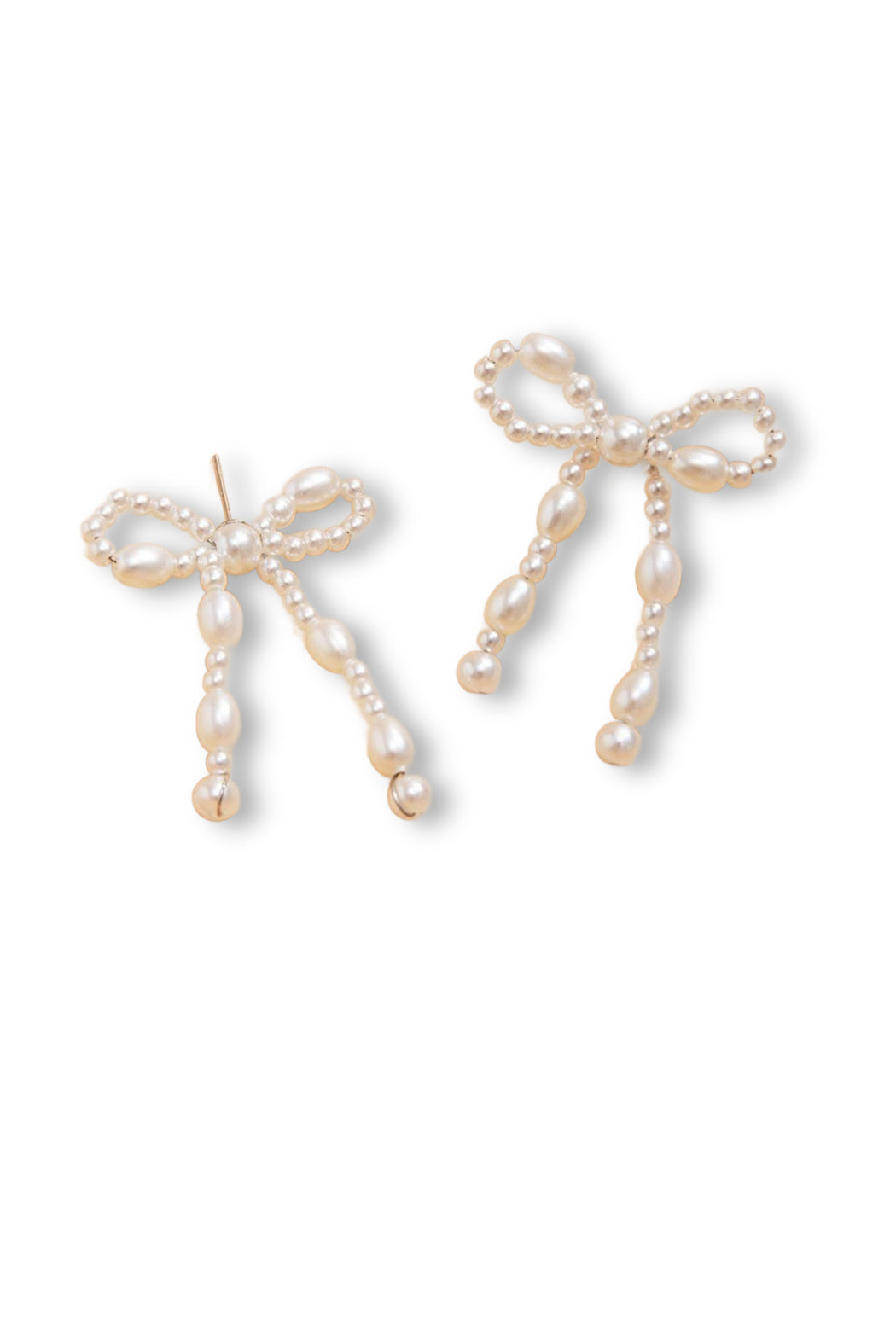 Pearly Bow Earrings