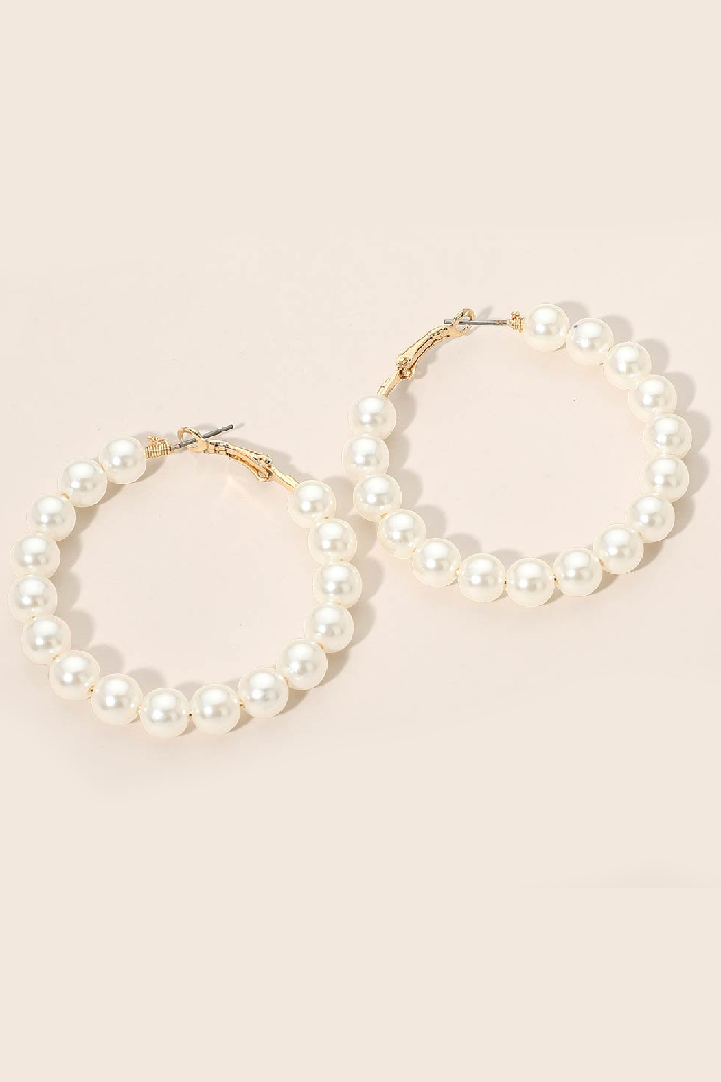 Classic Pearl Hoop Earrings