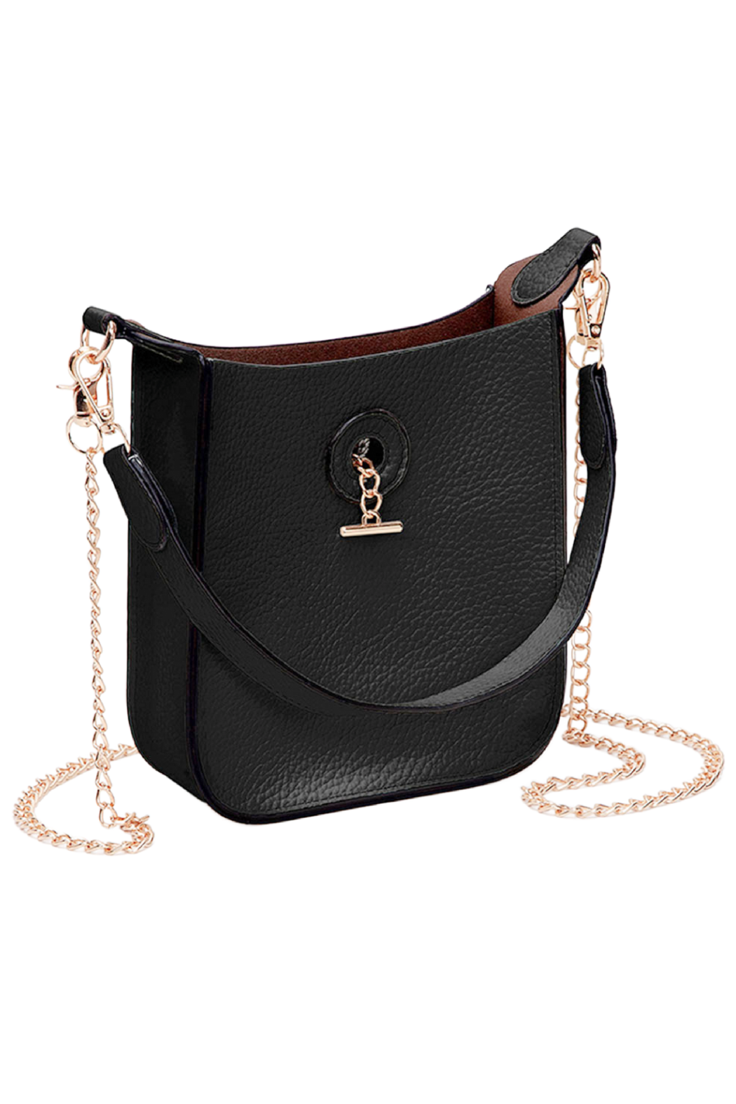 Pebbled Vegan Leather Shoulder Crossbody Bag