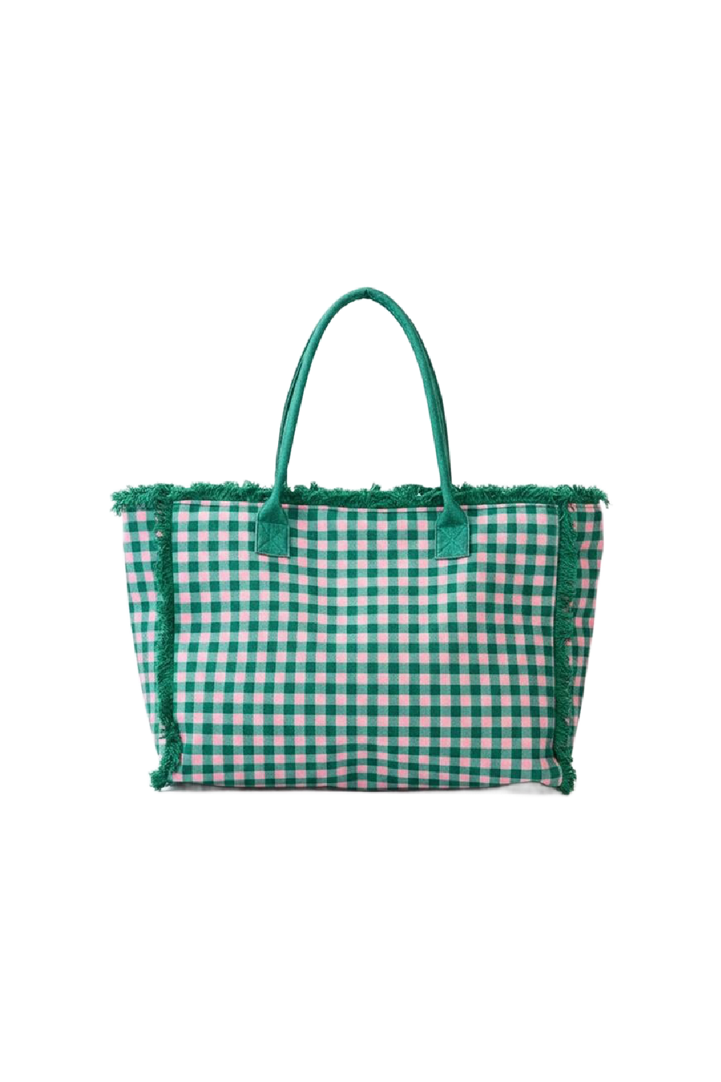 Terry Cloth Gingham Tote
