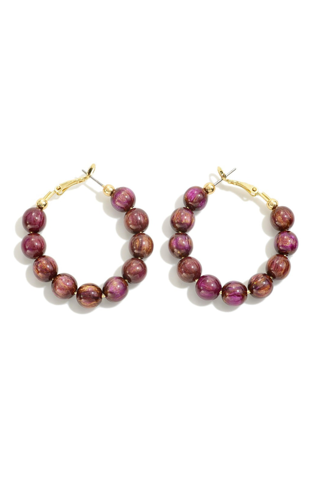 Majestic Bead Hoop Earrings