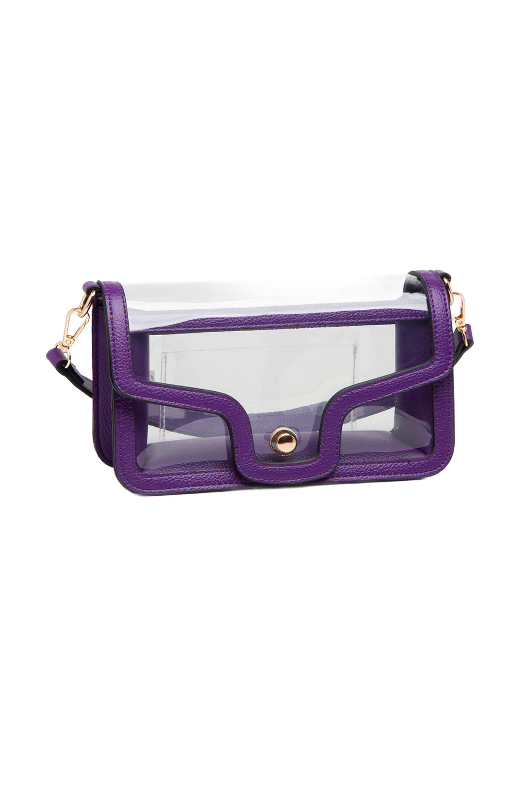 Clear Fold-over Wristlet Crossbody Bag