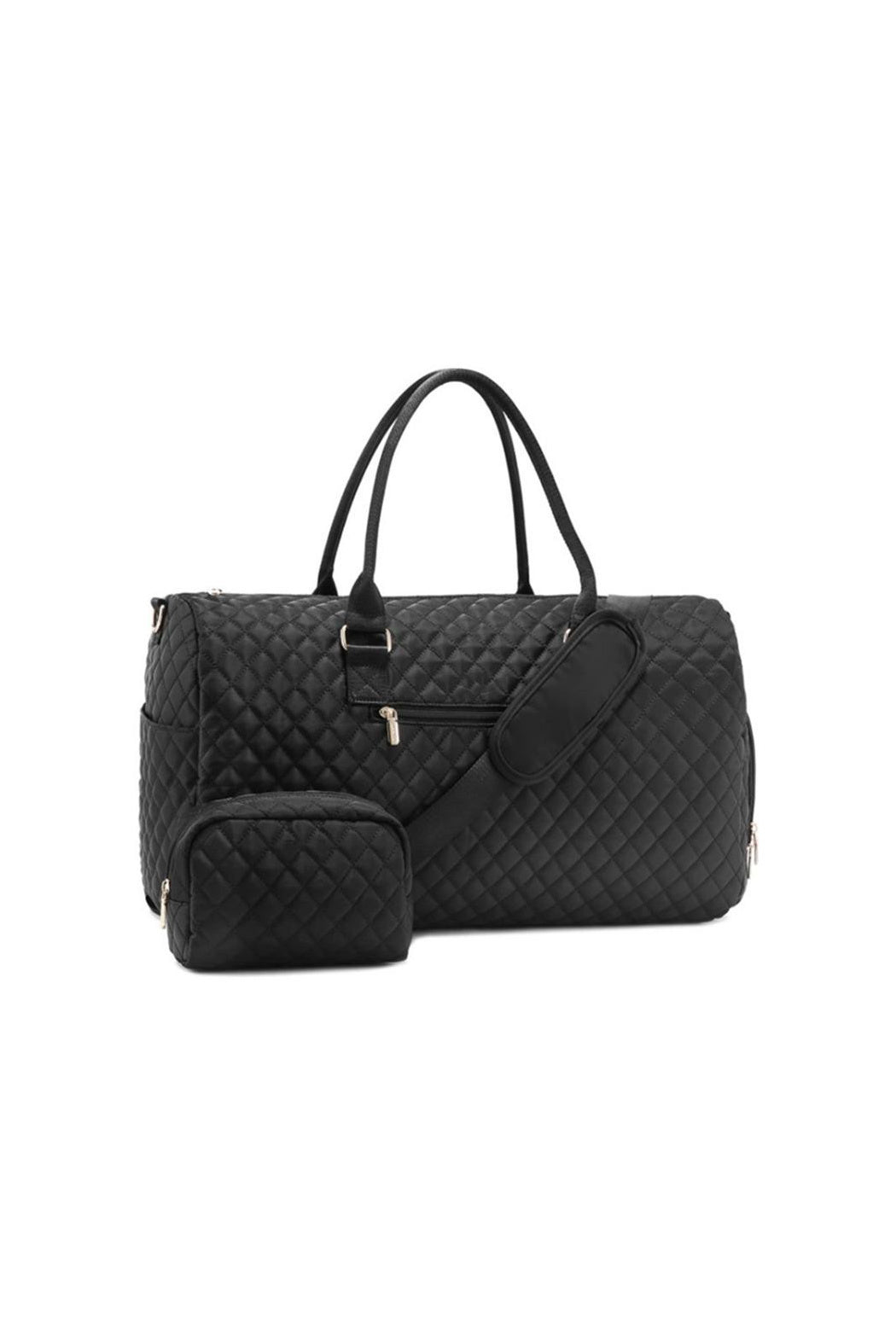 Quilted Weekender Duffle Bag