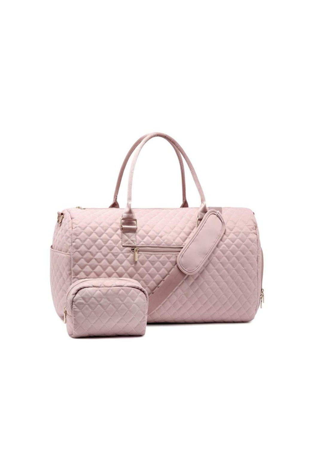 Quilted Weekender Duffle Bag