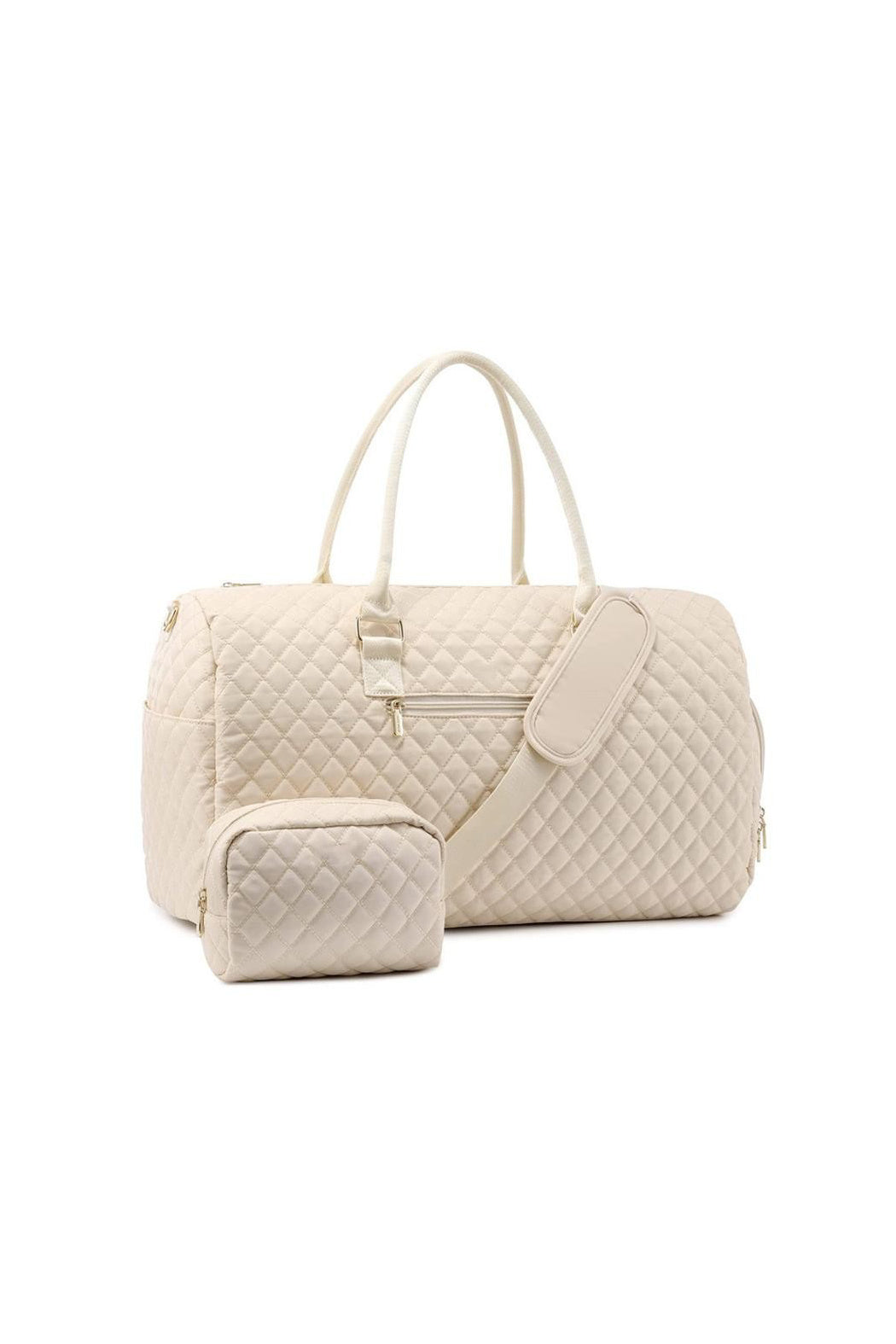 Quilted Weekender Duffle Bag