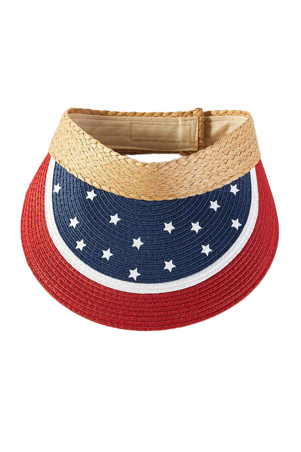 Patriotic Rollable Packable Straw Visor