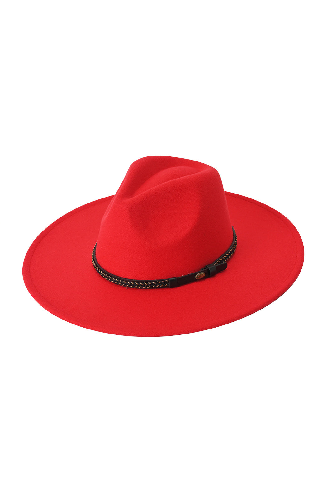 Woven Hat Band Felt Fedora