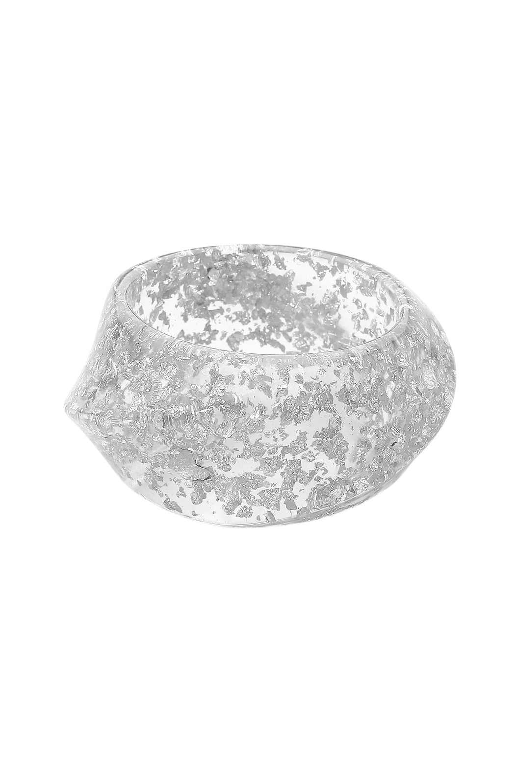 Sculpted Silver Flecks Bracelet