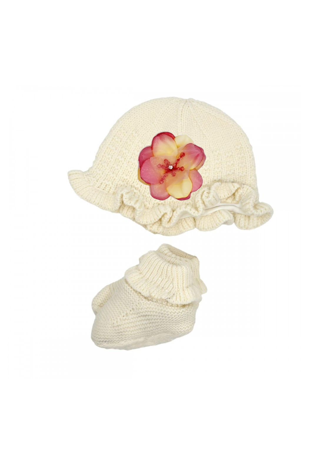 Rosey Baby Bonnet and Bootie Set