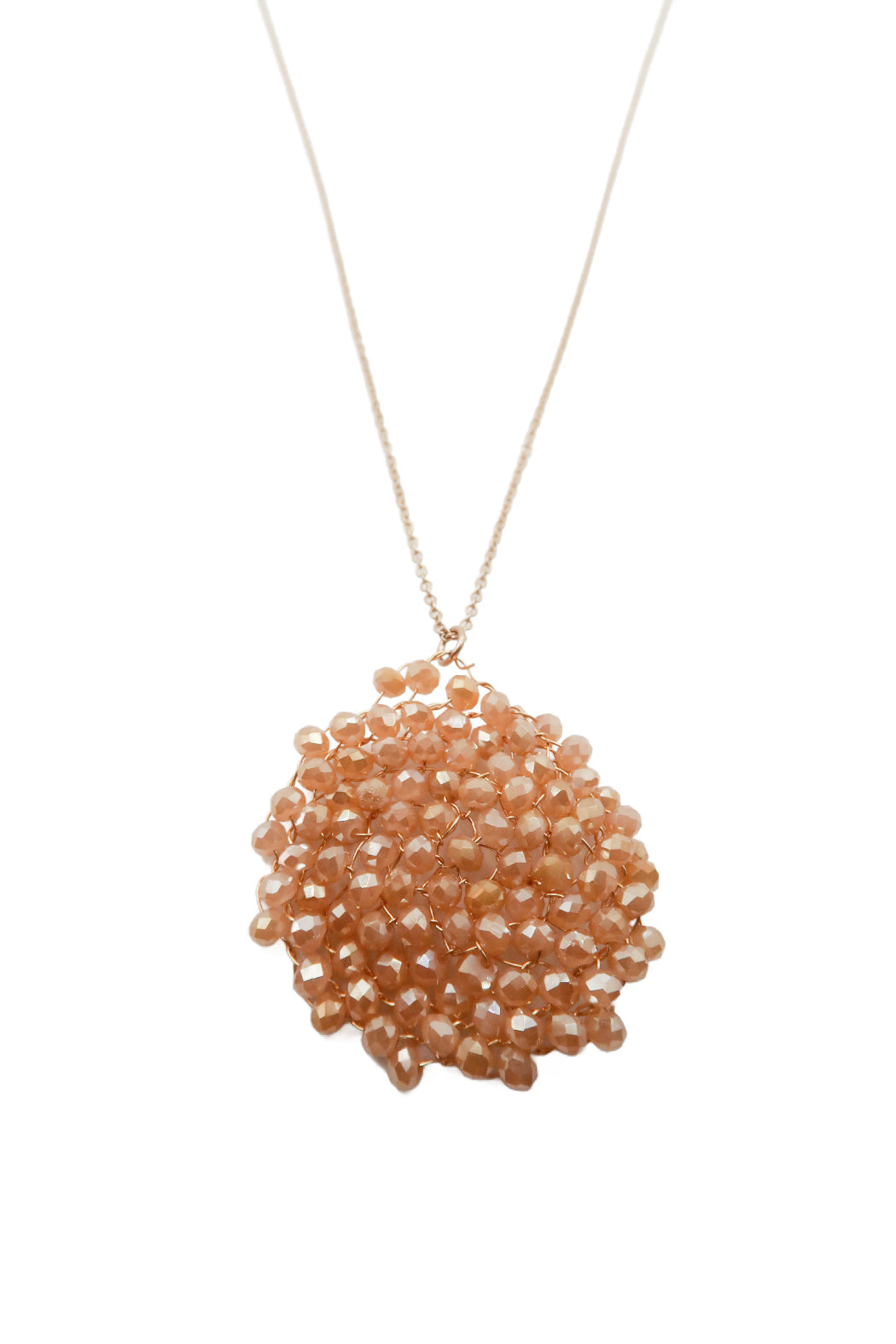 Beige Crystal Necklace
