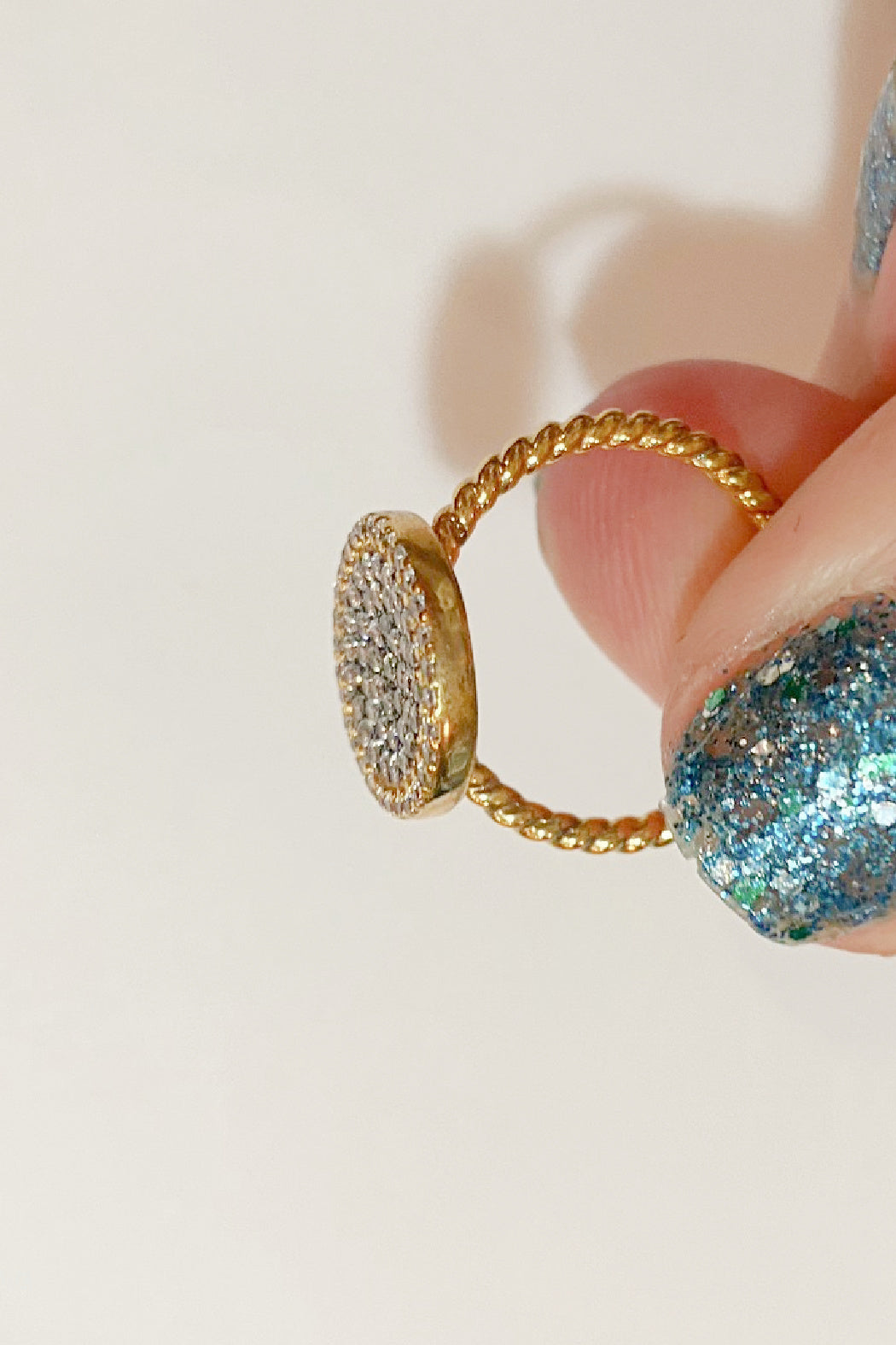 Gold Cubic Zircon Dazzle Ring