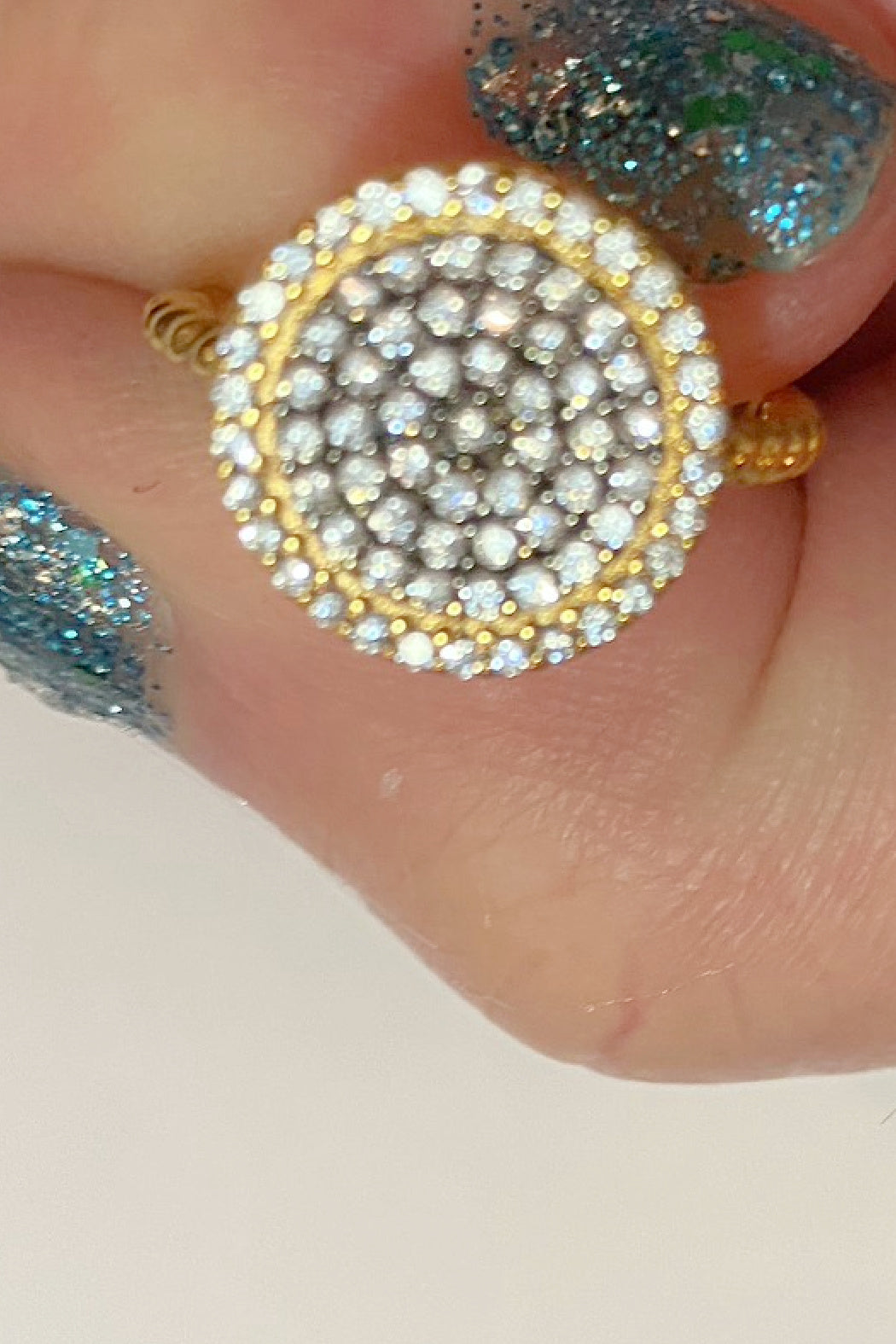 Gold Cubic Zircon Dazzle Ring