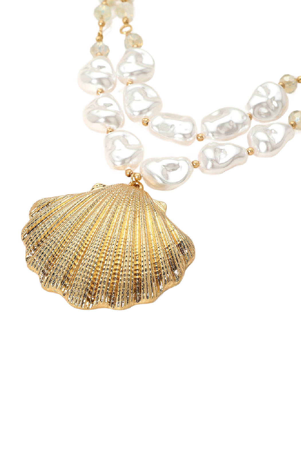 Scallop Shell and Pearl Necklace