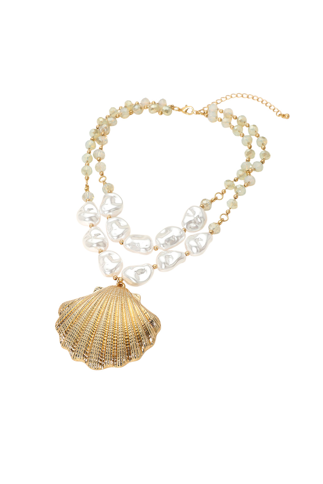 Scallop Shell and Pearl Necklace
