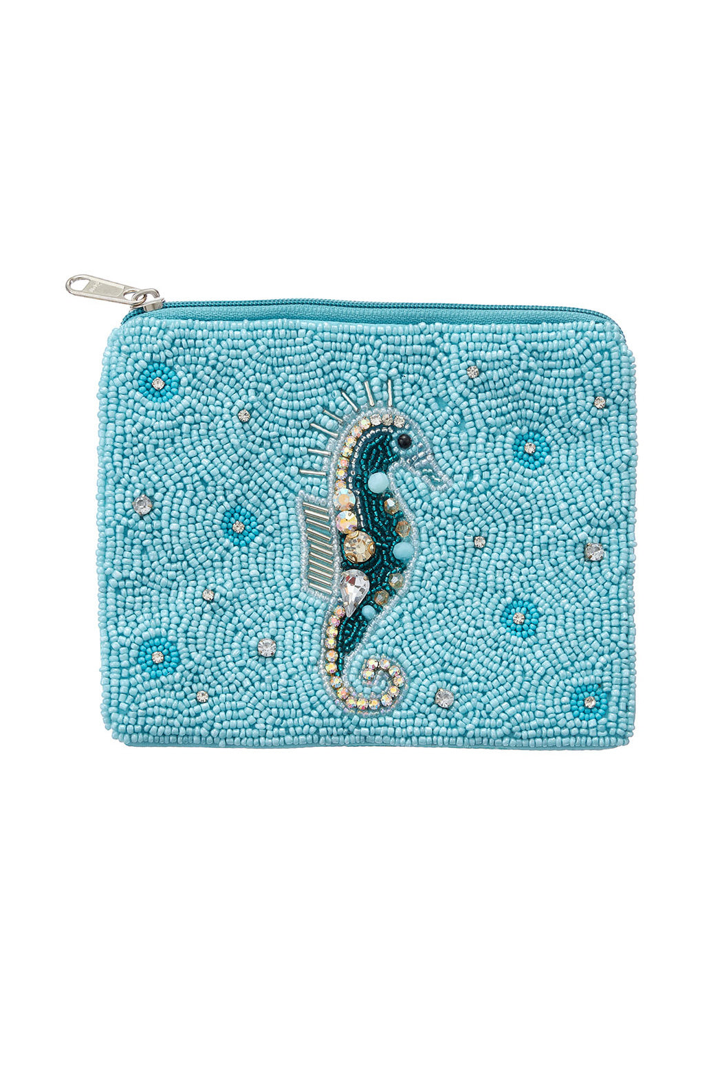 Seahorse Beaded Pouch