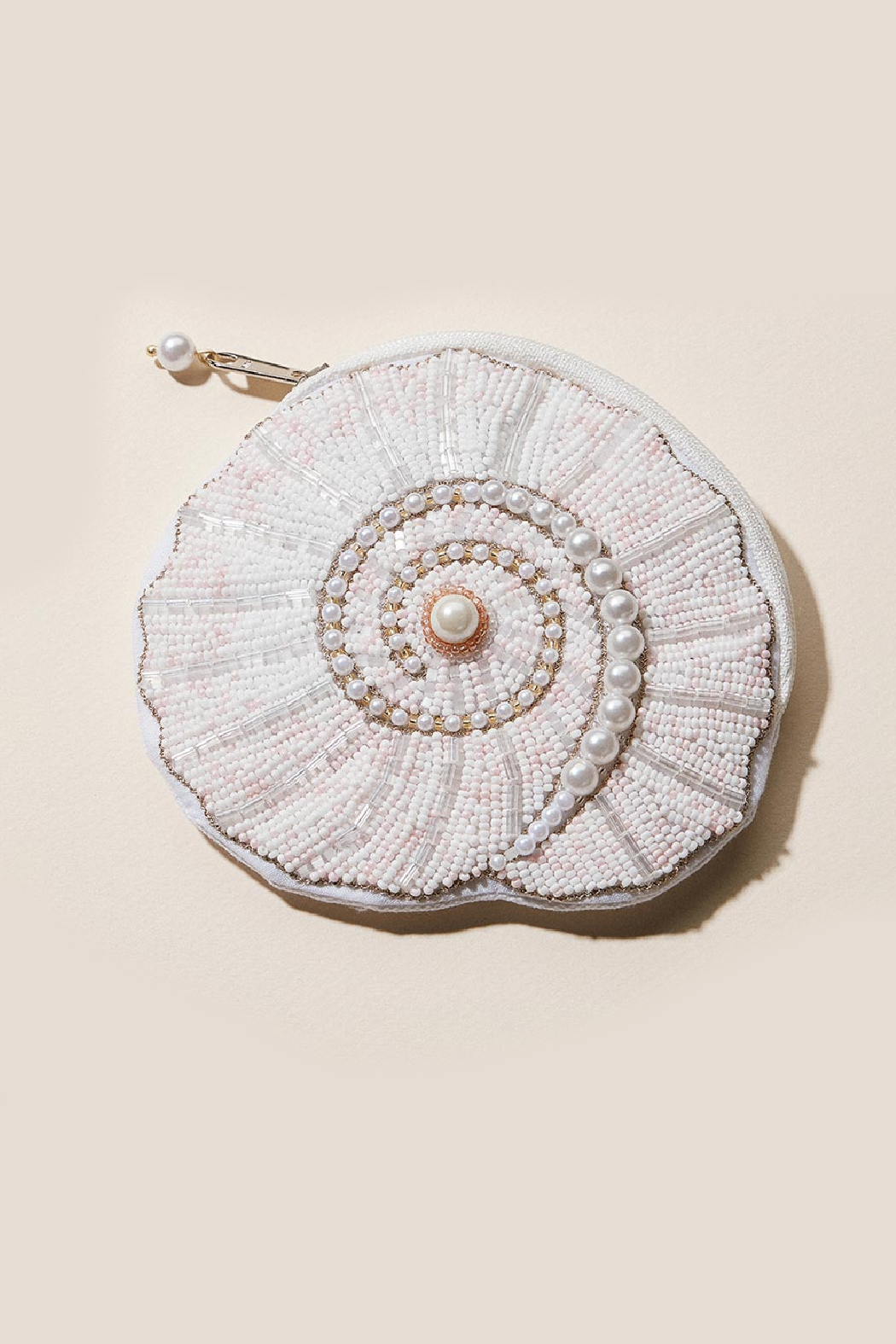 Escargot Shell Beaded Pouch