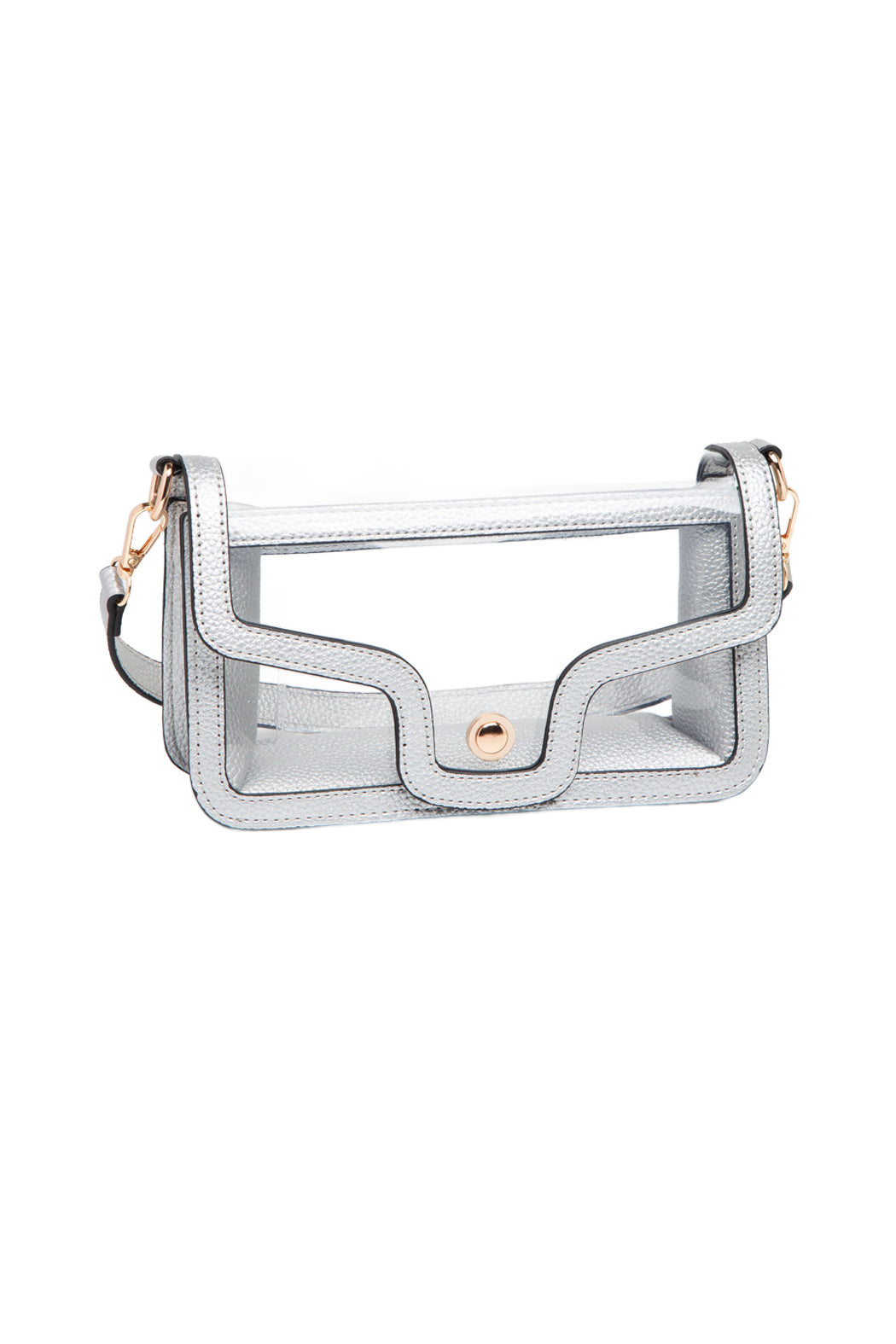 Clear Fold-over Wristlet Crossbody Bag