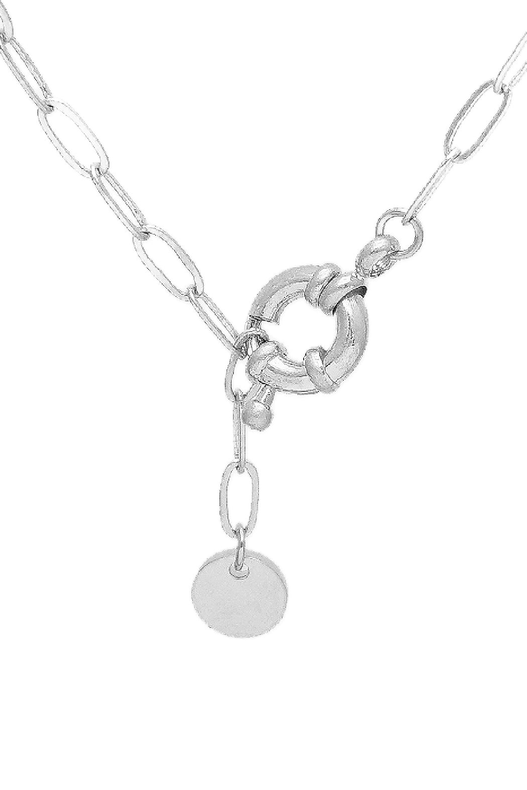 Y Paperclip Chain Necklace