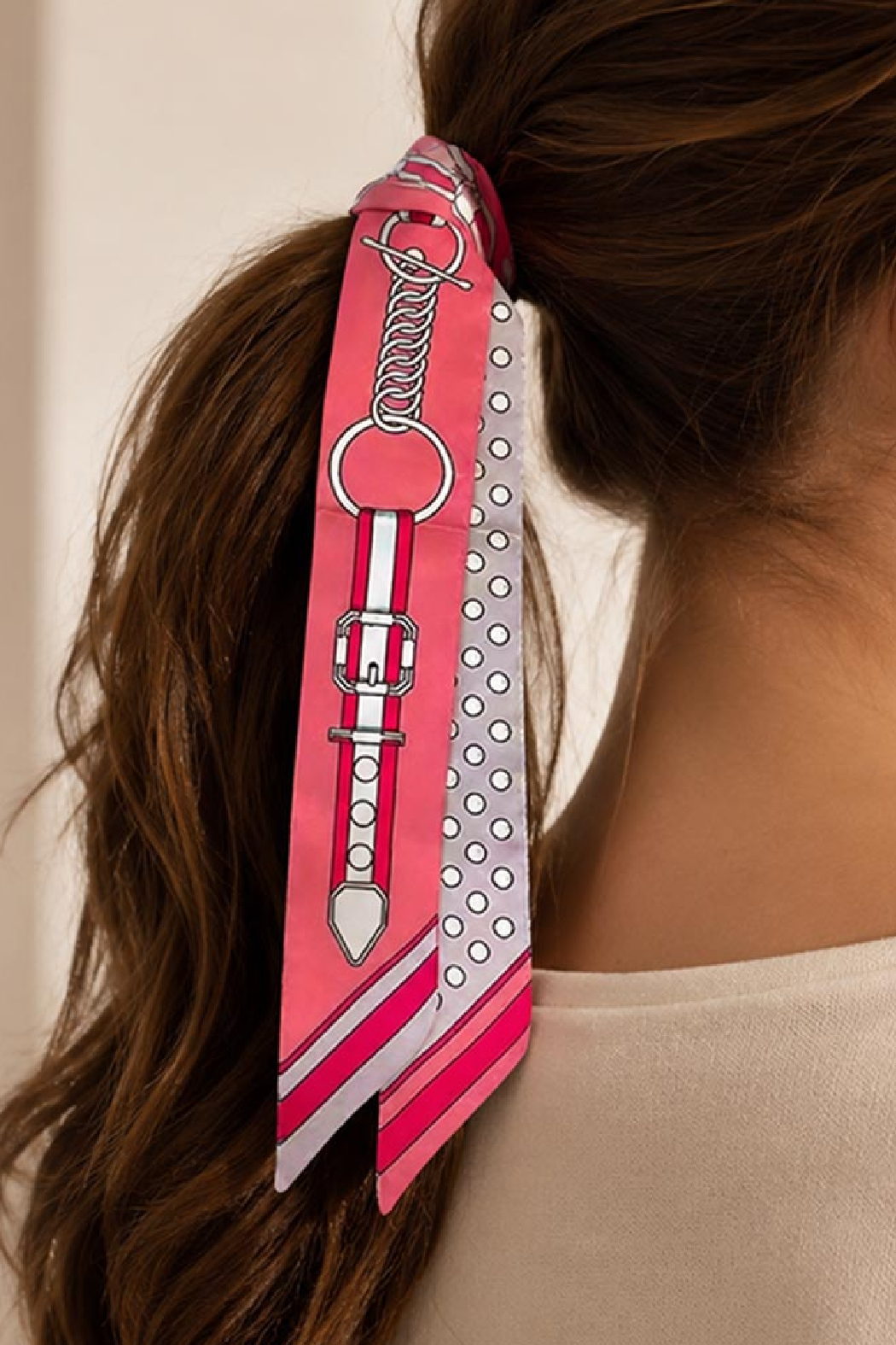 Skinny Belt and Chain Scarf