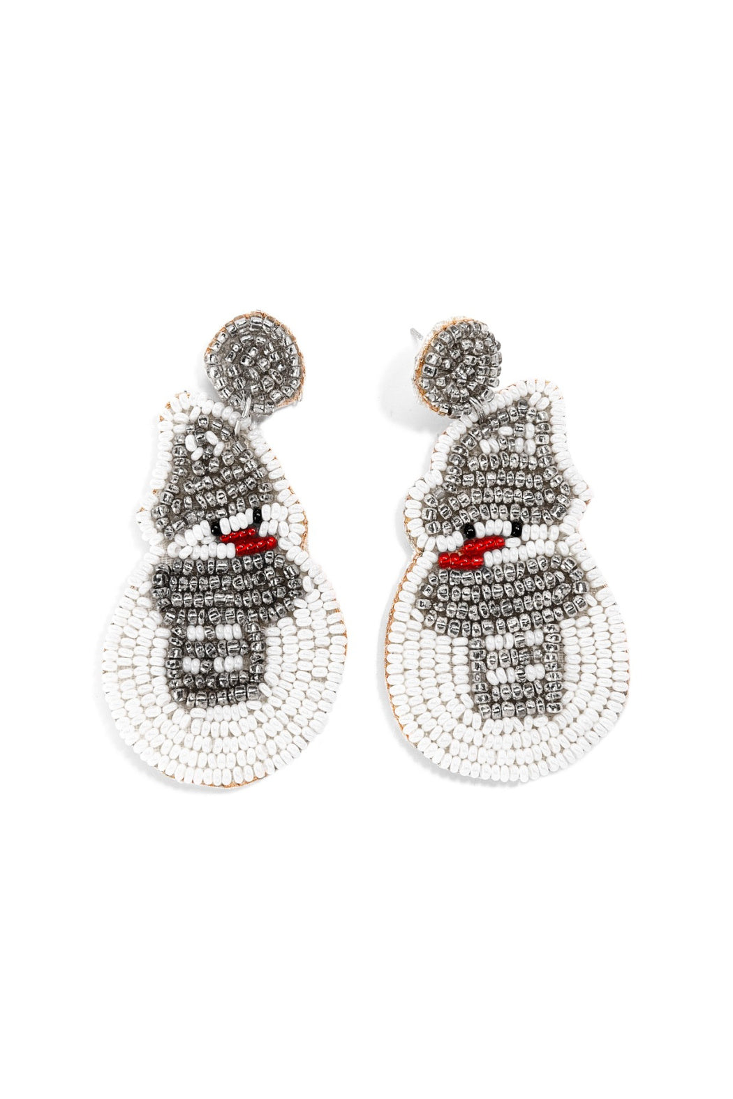 Snowman Bead Earrings