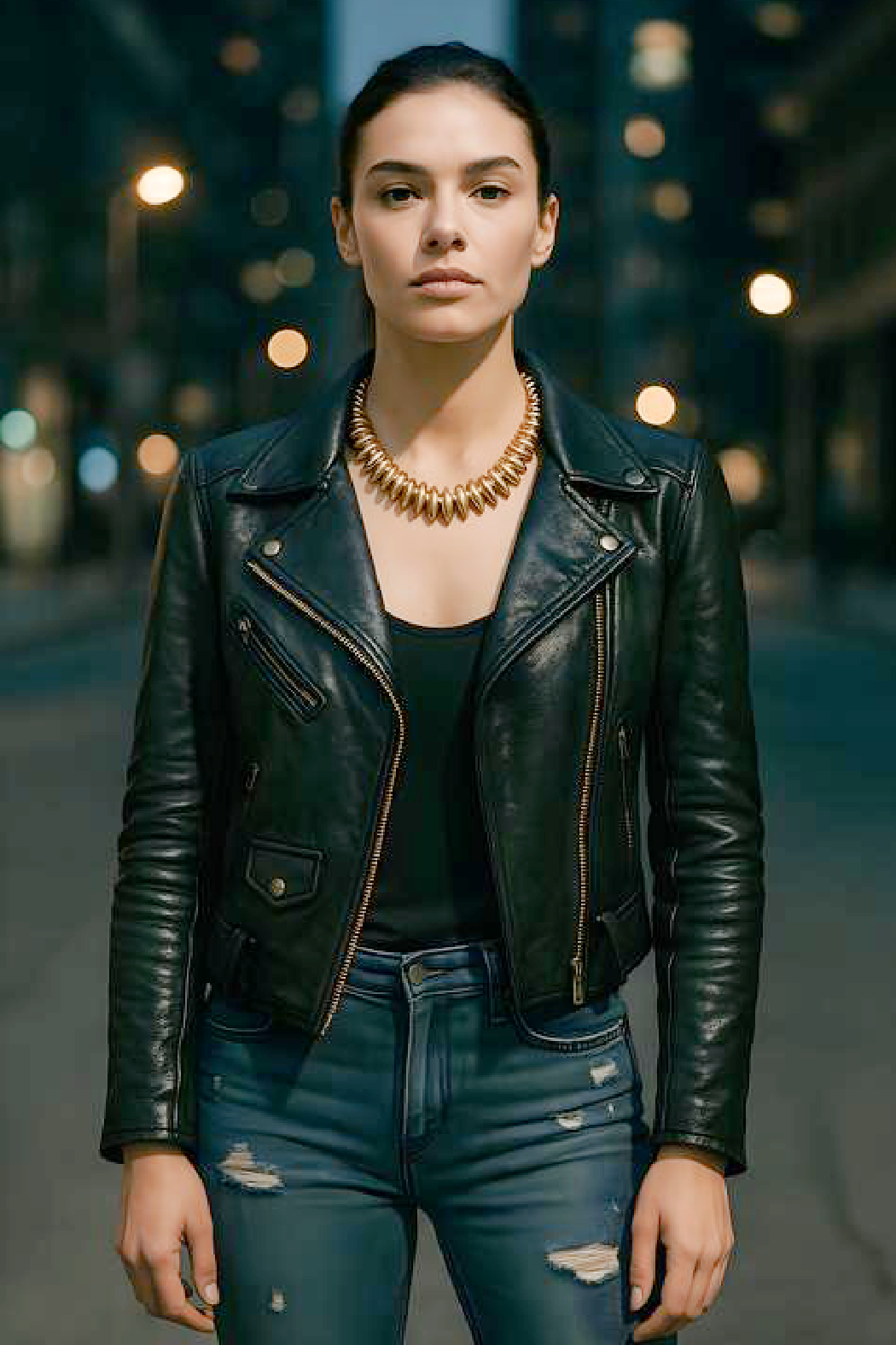 Edgy Spike Link Necklace
