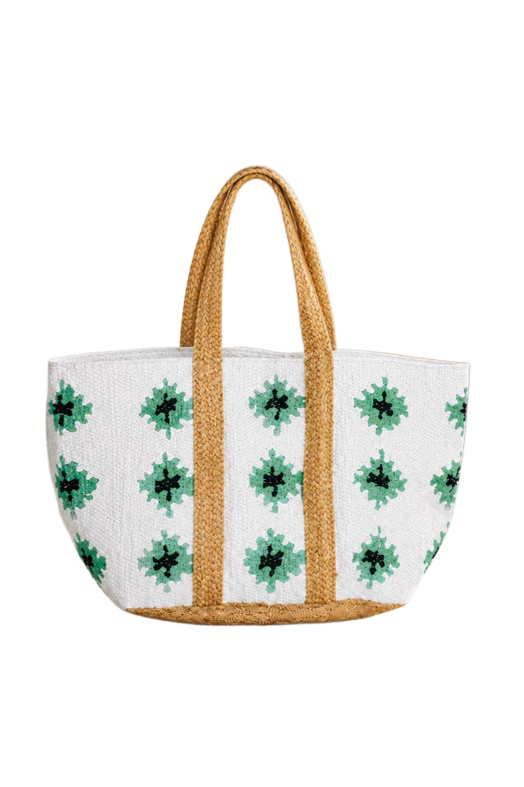Starburst Cotton and Straw Tote