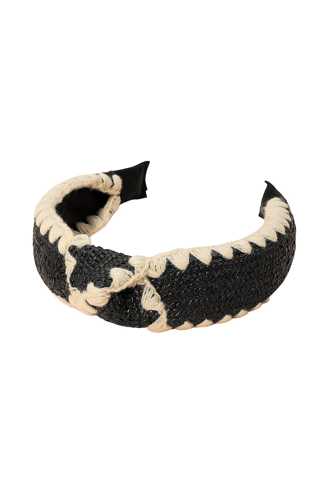 Crochet Edge Straw Headband