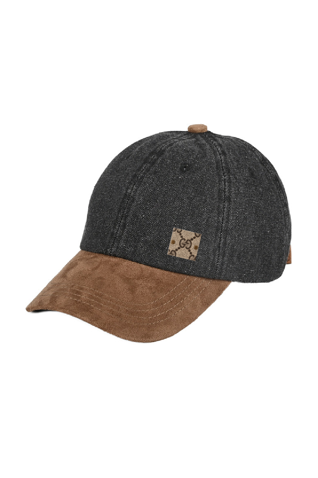 Upcycled GG Twill and Suede Cap