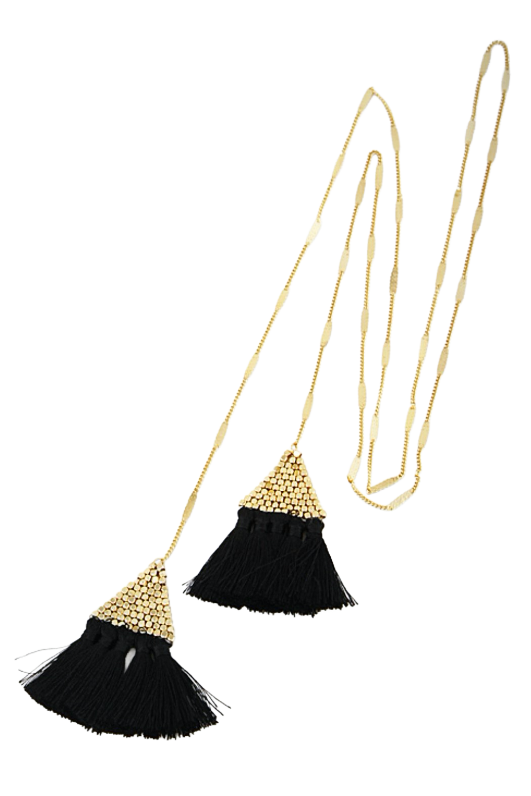 Triangle Tassel Lariat Necklace