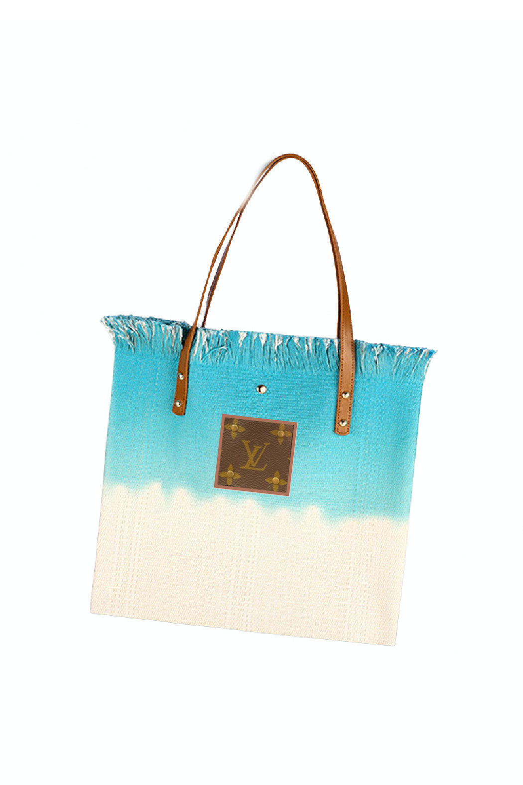 Upcycled Tie-dye Color-block Tote