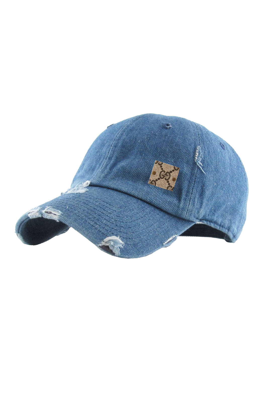 Upcycled Gucci Denim Distressed Cap