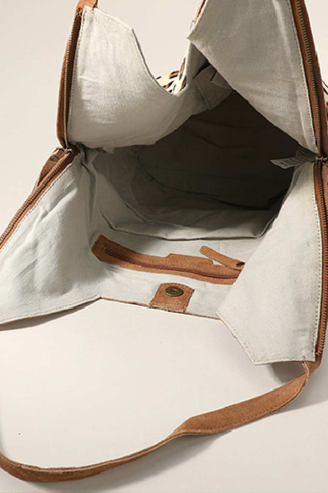 Upcycled Calf Fur Leopard Print Bucket Bag