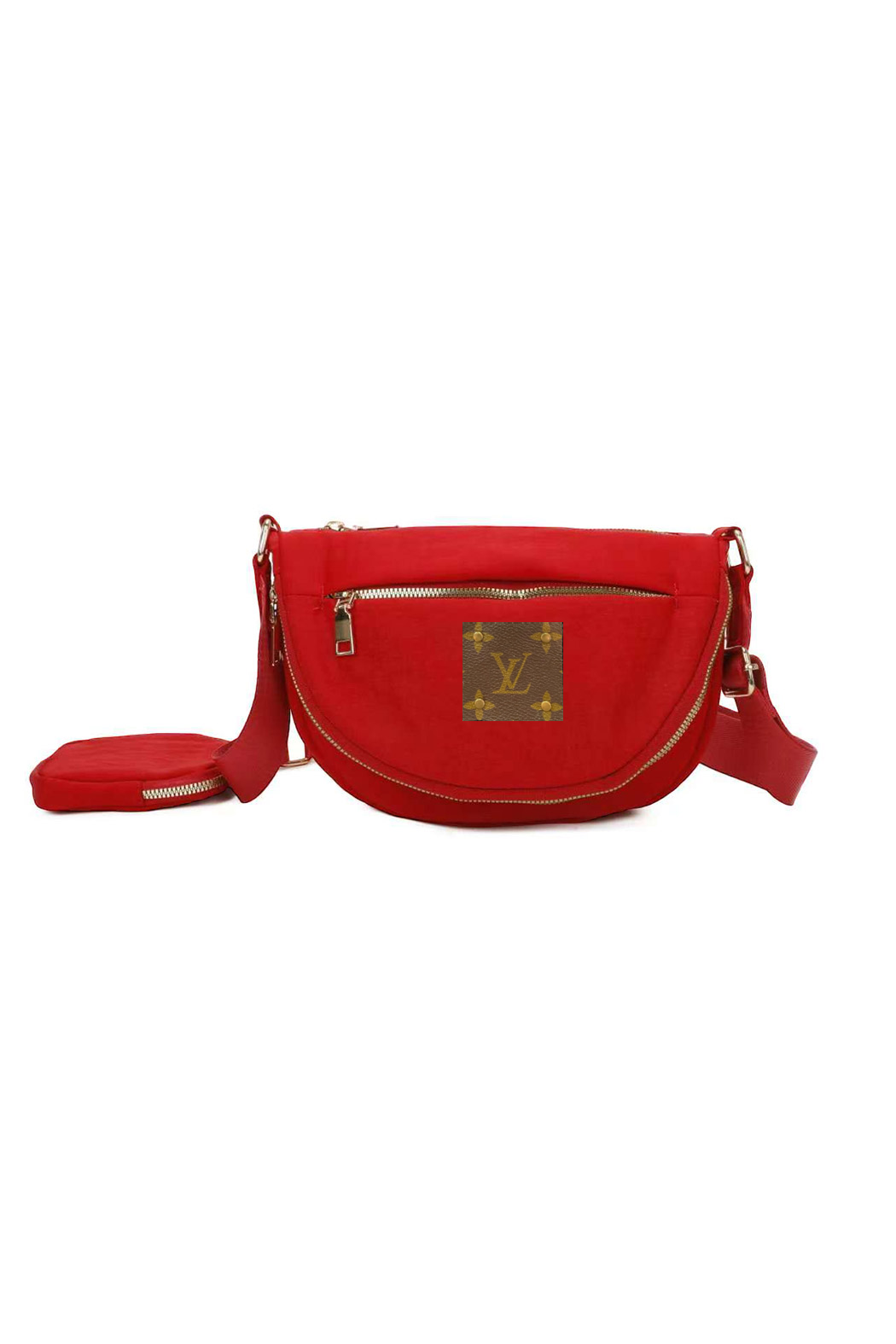 Upcycled Half Moon Crossbody Bag