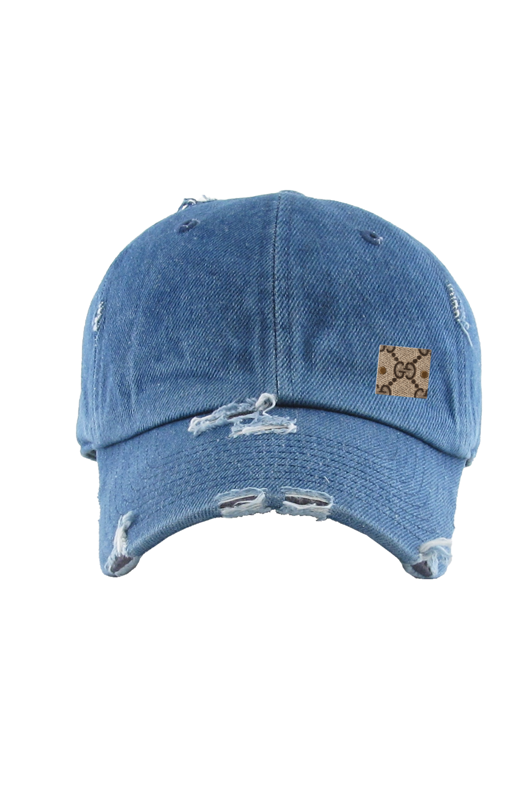 Upcycled Gucci Denim Distressed Cap