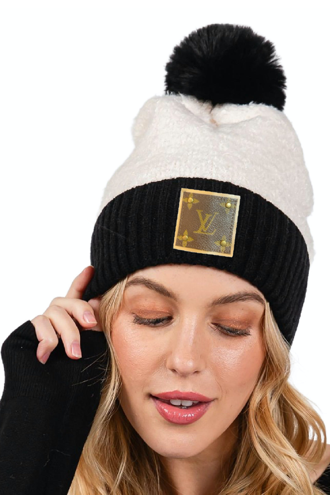 Up-cycled Black beanie Introducing: Upcycled Wool Beanies & Headbands – Eighth  main image 4