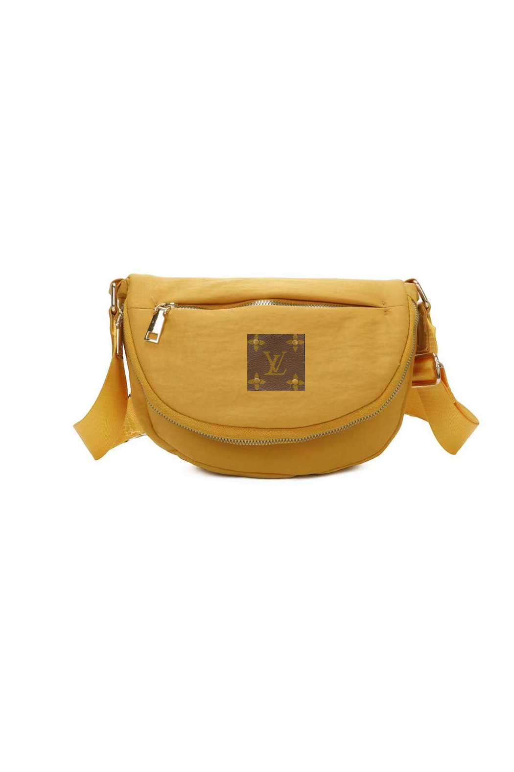Upcycled Half Moon Crossbody Bag