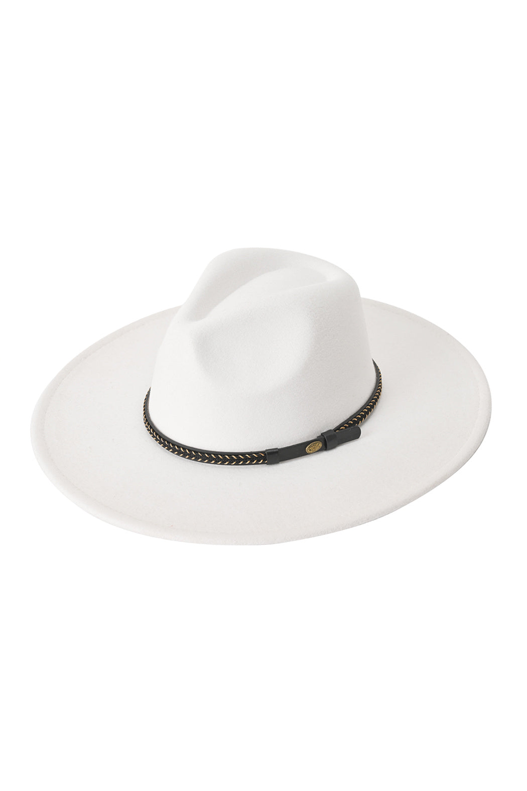 Woven Hat Band Felt Fedora