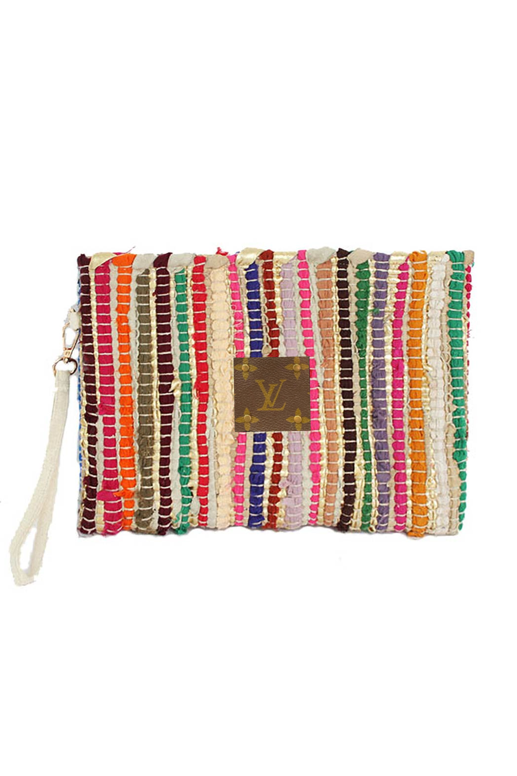 Upcycled Textured Wristlet Crossbody