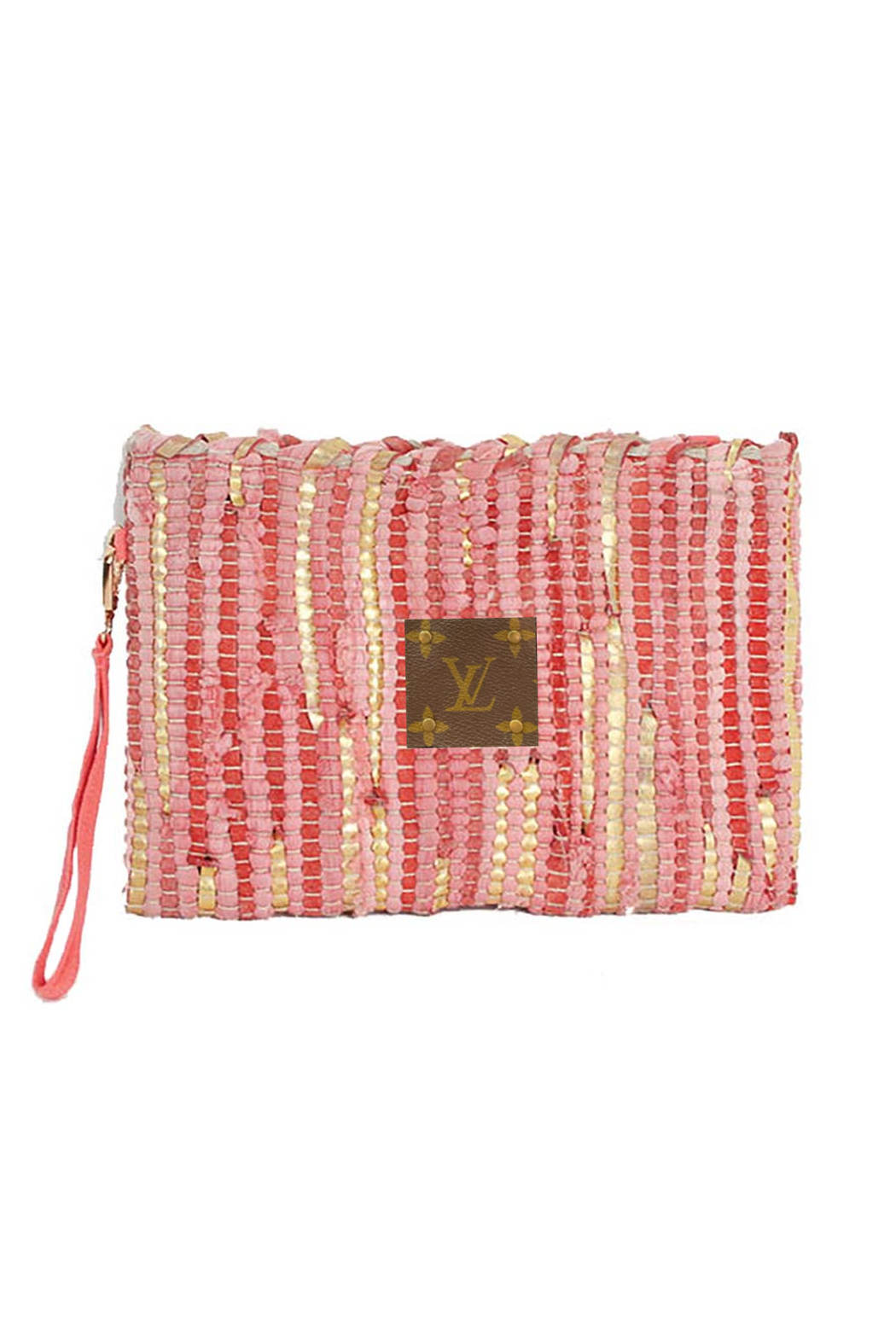 Upcycled Textured Wristlet Crossbody