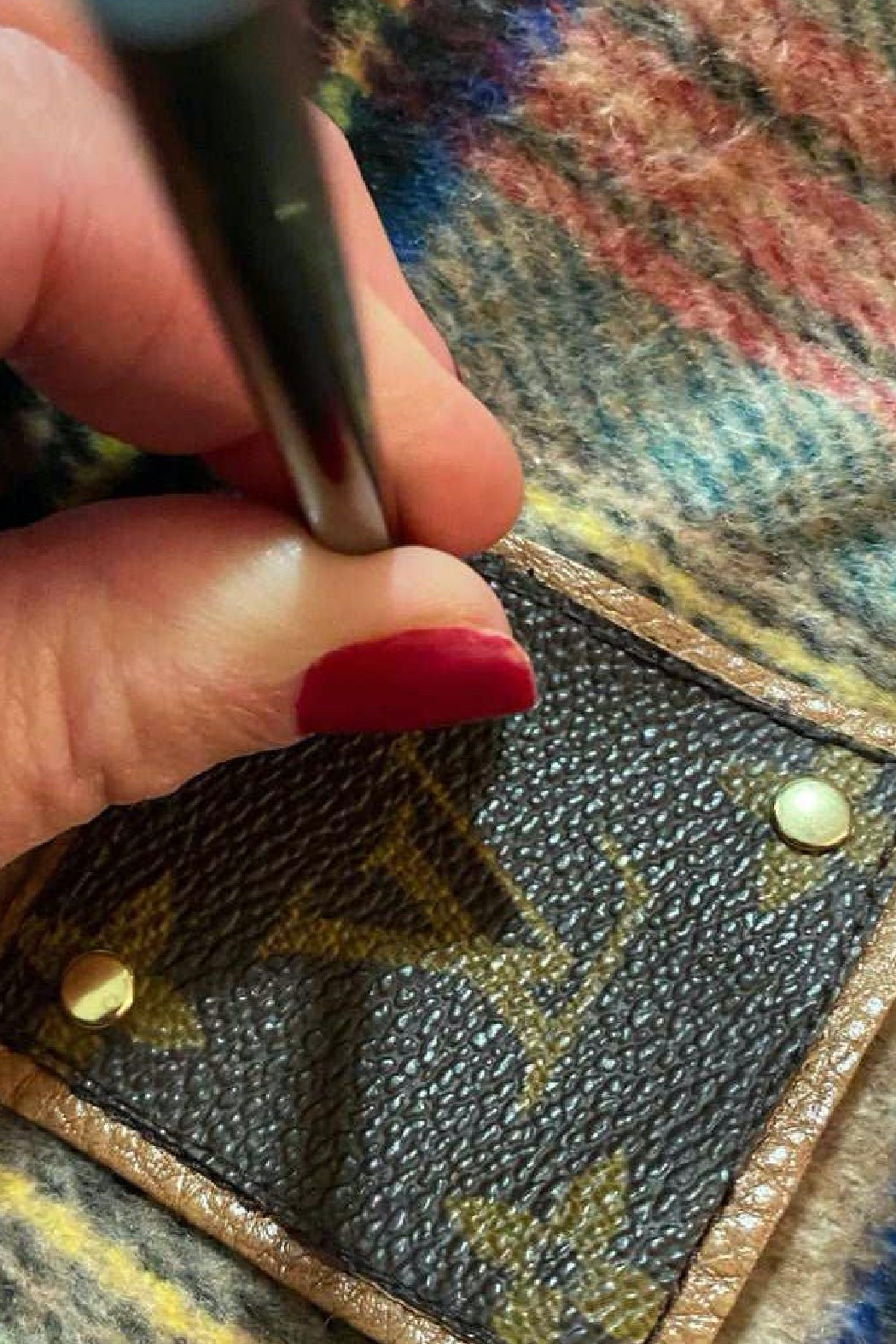 Upcycled Tartan Plaid Wristlet