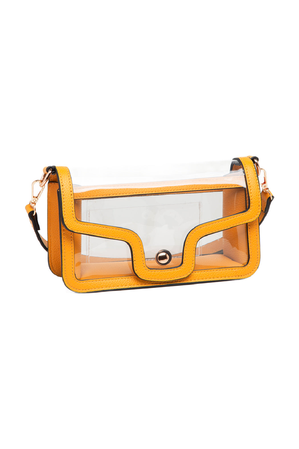 Clear Fold-over Wristlet Crossbody Bag