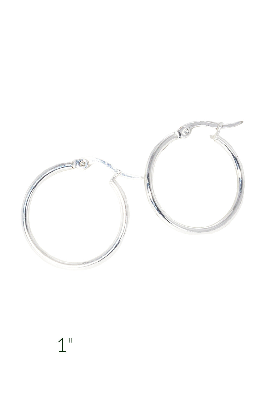 1" Gold / Silver Hoop Earrings