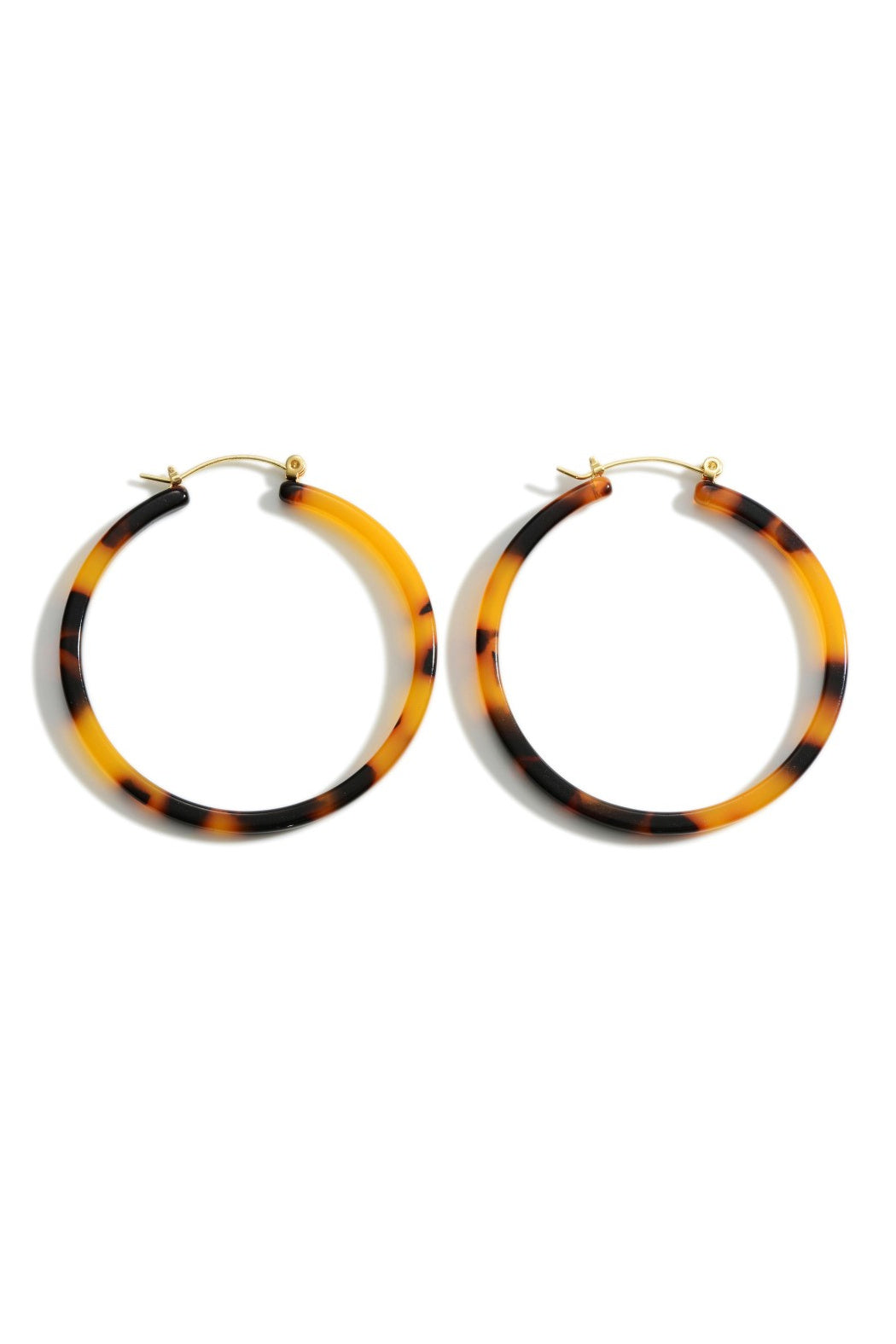 Tortoise Large Hoop Earrings - Embellish Your Life 